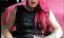 She pleasures herself alone at home