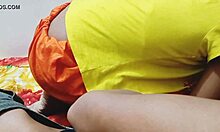 Busty Teen 18+ Teases Pussy With Dildo