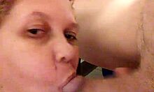 blonde bbw latina gives delicious blowjob to amateur guy