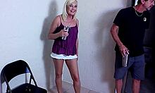 Smoking stripper bent over for rough sex