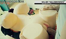 Britney in lingerie takes big cock cumshot on tight pussy