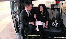 Slutty Client Adriana P Sucks and Rides Chauffeur in Backseat