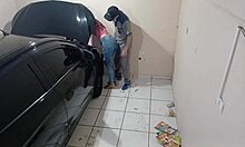 The boss and client couldn't resist their urges in the mechanic's workshop