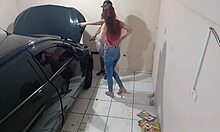 The boss and client couldn't resist their urges in the mechanic's workshop