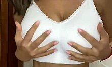 Kittykriss drops big natural bouncing boobs