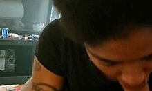 black amateur ebony girl sucks cock in homemade video