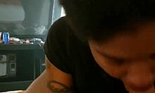 black amateur ebony girl sucks cock in homemade video