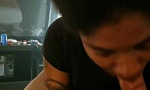 black amateur ebony girl sucks cock in homemade video