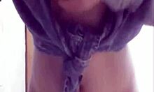 old black amateur masturbates to squirting orgasm while asian mature babe watches in cuckold scene