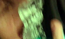 Amateur milf cums outdoors in stockings on halloween