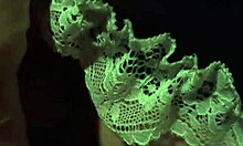 Amateur milf cums outdoors in stockings on halloween