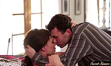 astonishing teen 18+ contrasts spooning taboo with cowgirl roleplay