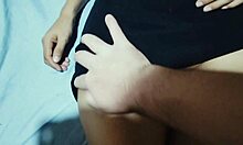 Feeling so hot while cum drips on teen's belly