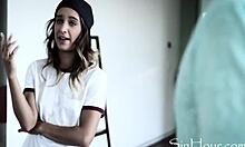 I turned my lesbian stepsister Uma Jolie straight!