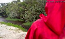 Redhead latina pernocas seduces bad wolf in forest cosplay. 😈