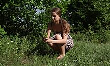 wow, check julianna's wild masturbation in the bushes with her hairy charm! it's pure heat outdoors.