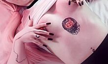 Cute girl in costumes performs eagerly for peachgardens