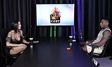 Slut measures dick for ass entry at party