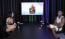 Slut measures dick for ass entry at party