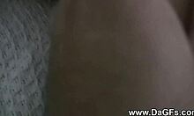 Busty Amber Leah Teases with Hitachis Before Hard Fuck