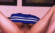 Petite latina student fucks teacher hard after classes