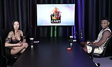 Slut measures dick for ass entry at party