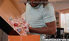 Black girl in nurse costume SCORES BIG at this wild house party.