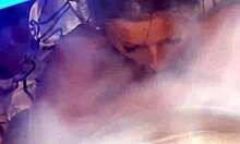 Girlfriend smokes during intense lesbian licking