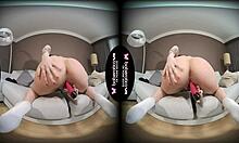 Blonde Kira Teases Cock in VR Masturbation!