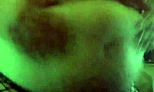 Chubby Teen In Fishnets Plays With Belly!