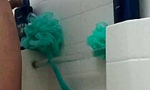 i'm washing my big brown dick close-up