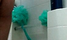 i'm washing my big brown dick close-up