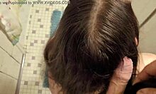 Girlfriend Receives Cumshot in Hair, Brushes Through Silk Fetish