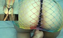 intense POV pounding of a huge booty amateur's shaved pussy and ass, ending in creampie.
