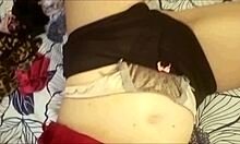 French Girl in Satin Lingerie Gets Amateur Doggy Fuck