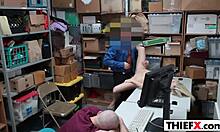 hot teen 18+ burglar gets punished at the office. big cock blowjob and ass fucking with monster cock amateur.