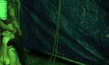 anya says 'strong female domination' while getting roughly fucked outdoors in public bound session