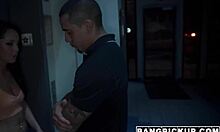 Innocent teen Sabrina Banks craves rough street fuck