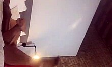 Ebony couple engages in intimate foot play on webcam with friend watching.