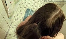 Girlfriend Receives Cumshot in Hair, Brushes Through Silk Fetish