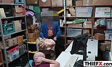 hot teen 18+ burglar gets punished at the office. big cock blowjob and ass fucking with monster cock amateur.