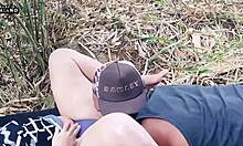 No place to screw the hottie, so we went to the woods