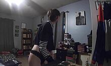 miss magic tries on outfits for the comic-con