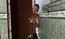 Fucking boyfriend's cousin for cum in mouth