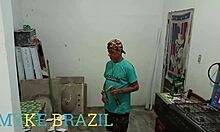 Fanny Prado cheats with the tiler while boss is away.