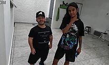 Pitoco rolls up on the hot nymphet Jasmine Santanna to smash