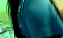 Curious latina girl washing clothes and smelling boxers