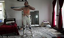 Fetish lesson with shaved girlfriend