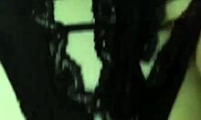 vianey in blue lingerie takes doggystyle position