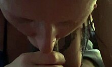 ginger, this horny amateur girlfriend, loves sucking her friend's big black cock deep in her throat at home